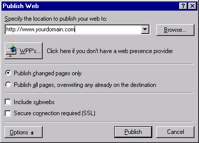 Tutorial. Como configurar seu FrontPage 2000 para publicar sites