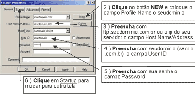 Tutorial de como configurar seu WS FTP - Turbosite